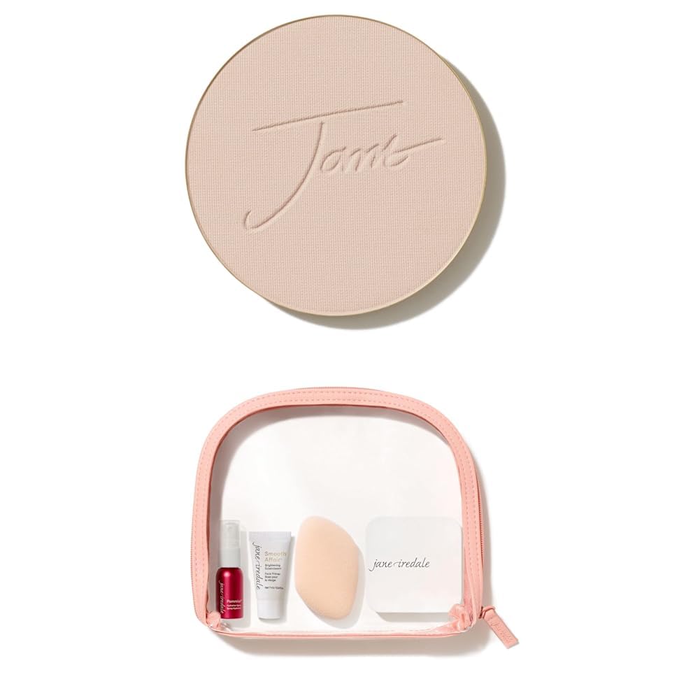 jane iredale PurePressed Base Mineral Foundation Refill or Refillable Compact Set| Semi Matte Pressed Powder with SPF | Talc Free, Vegan, Cruelty-Free