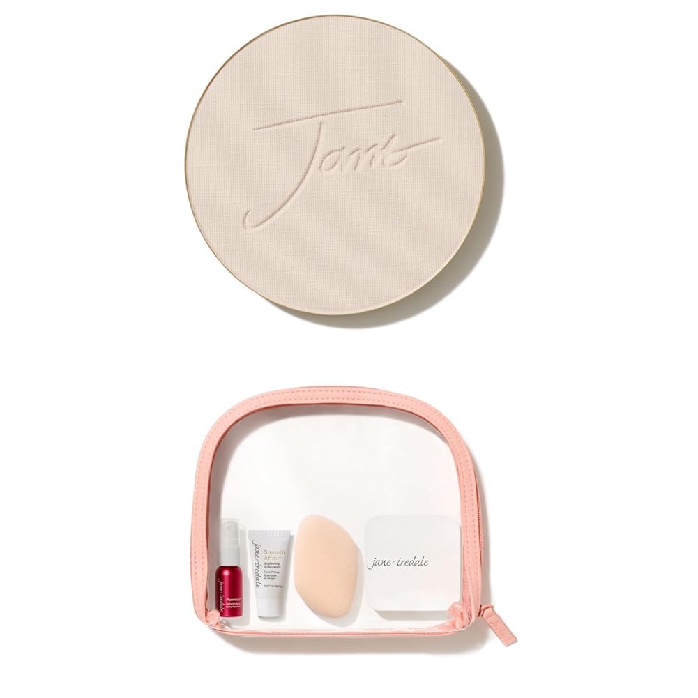 jane iredale PurePressed Base Mineral Foundation Refill or Refillable Compact Set| Semi Matte Pressed Powder with SPF | Talc Free, Vegan, Cruelty-Free