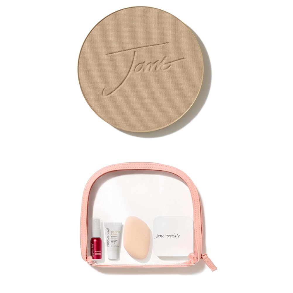 jane iredale PurePressed Base Mineral Foundation Refill or Refillable Compact Set| Semi Matte Pressed Powder with SPF | Talc Free, Vegan, Cruelty-Free