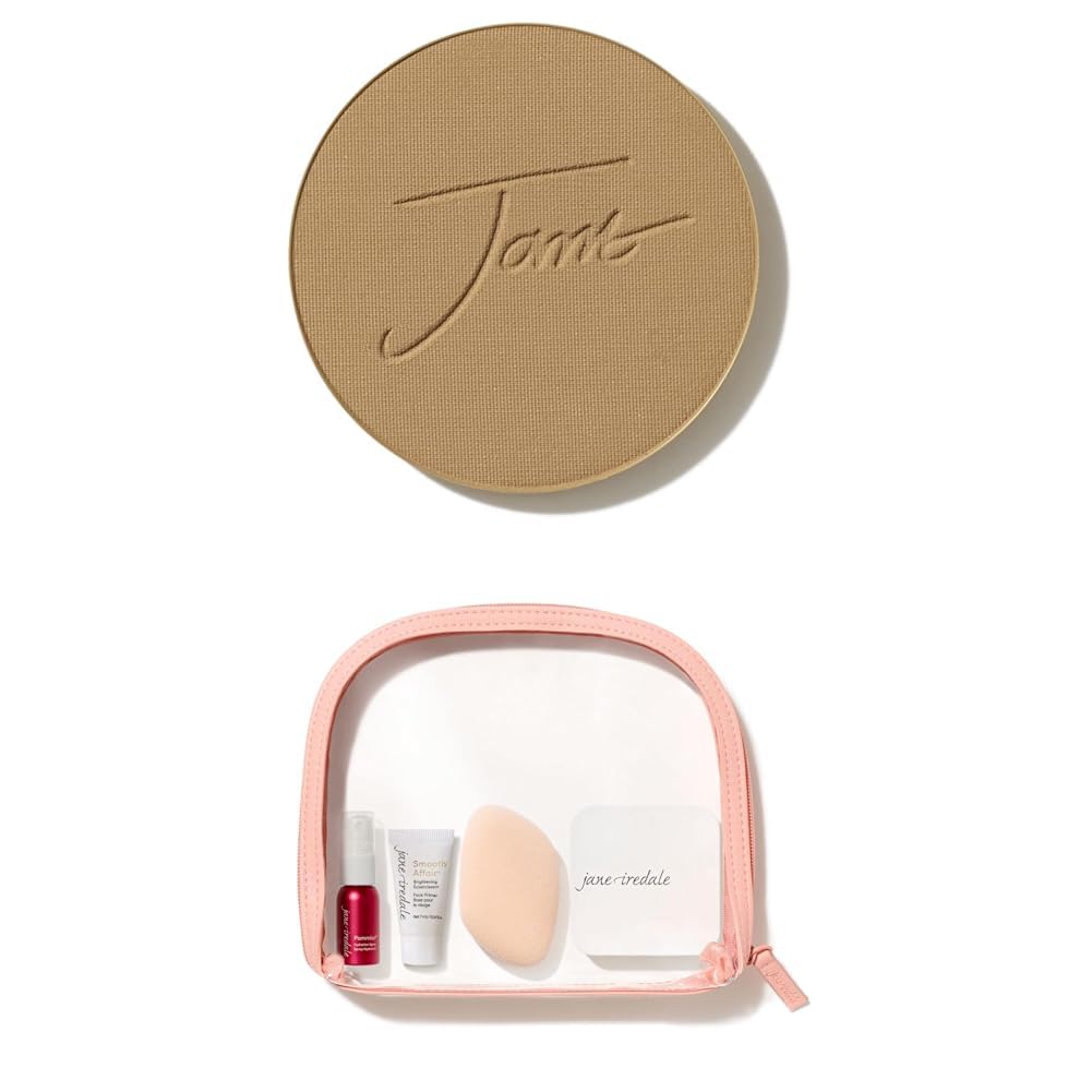 jane iredale PurePressed Base Mineral Foundation Refill or Refillable Compact Set| Semi Matte Pressed Powder with SPF | Talc Free, Vegan, Cruelty-Free