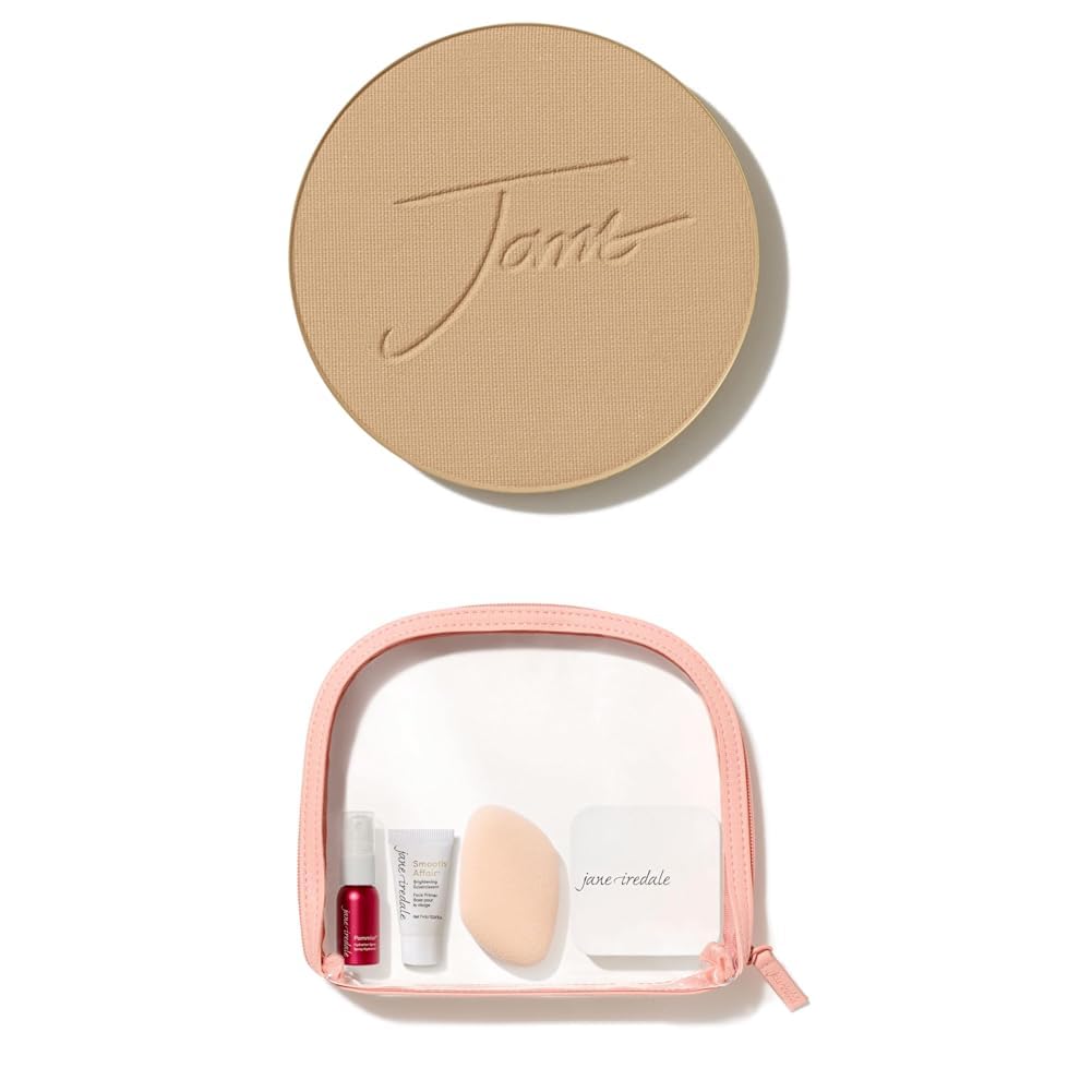 jane iredale PurePressed Base Mineral Foundation Refill or Refillable Compact Set| Semi Matte Pressed Powder with SPF | Talc Free, Vegan, Cruelty-Free