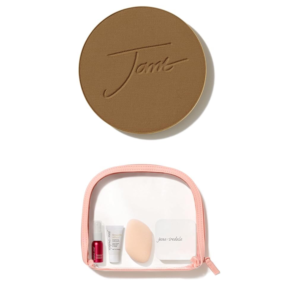 jane iredale PurePressed Base Mineral Foundation Refill or Refillable Compact Set| Semi Matte Pressed Powder with SPF | Talc Free, Vegan, Cruelty-Free