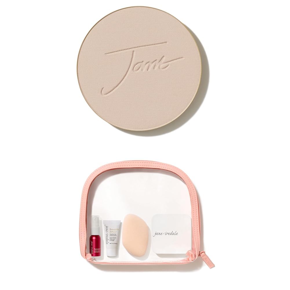 jane iredale PurePressed Base Mineral Foundation Refill or Refillable Compact Set| Semi Matte Pressed Powder with SPF | Talc Free, Vegan, Cruelty-Free