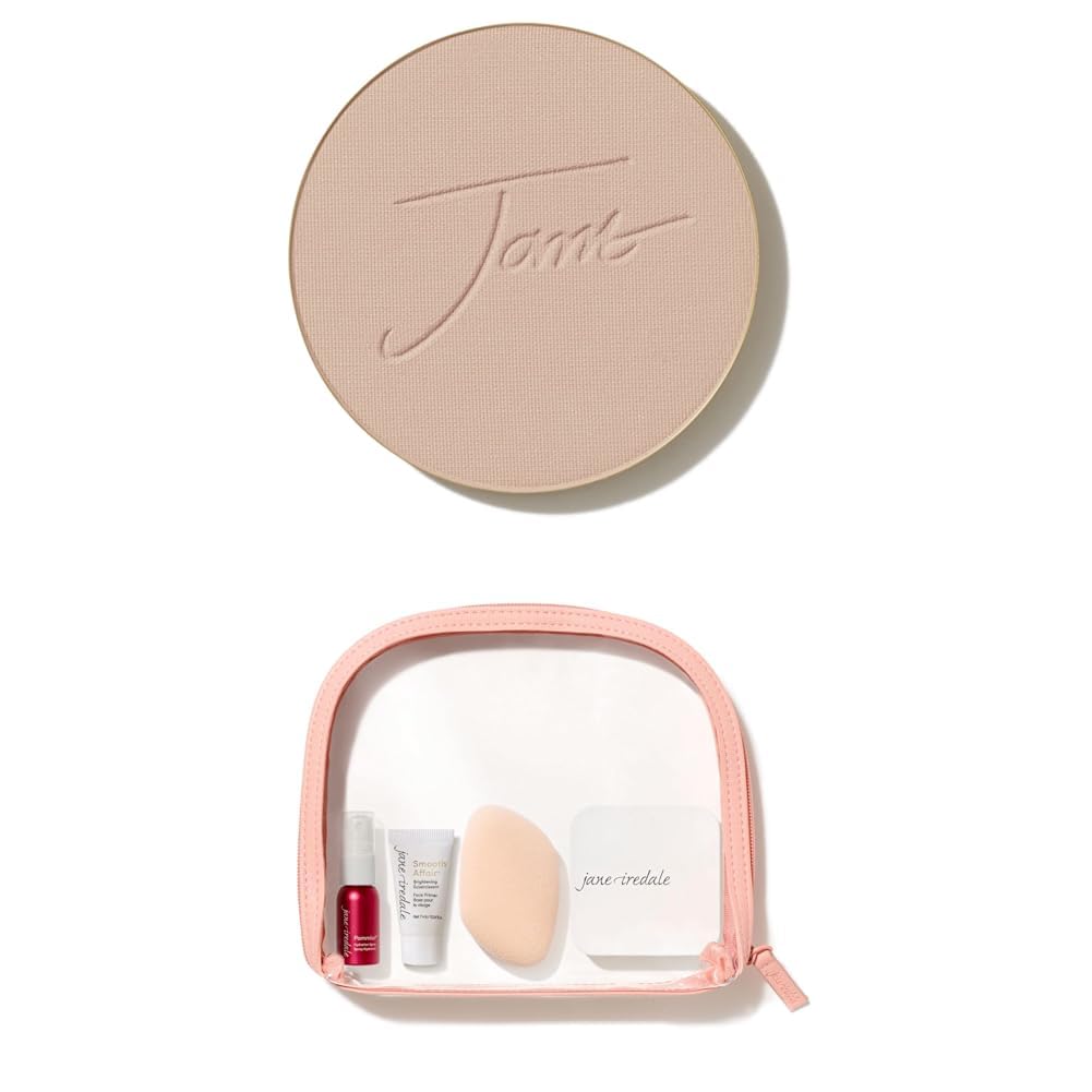 jane iredale PurePressed Base Mineral Foundation Refill or Refillable Compact Set| Semi Matte Pressed Powder with SPF | Talc Free, Vegan, Cruelty-Free