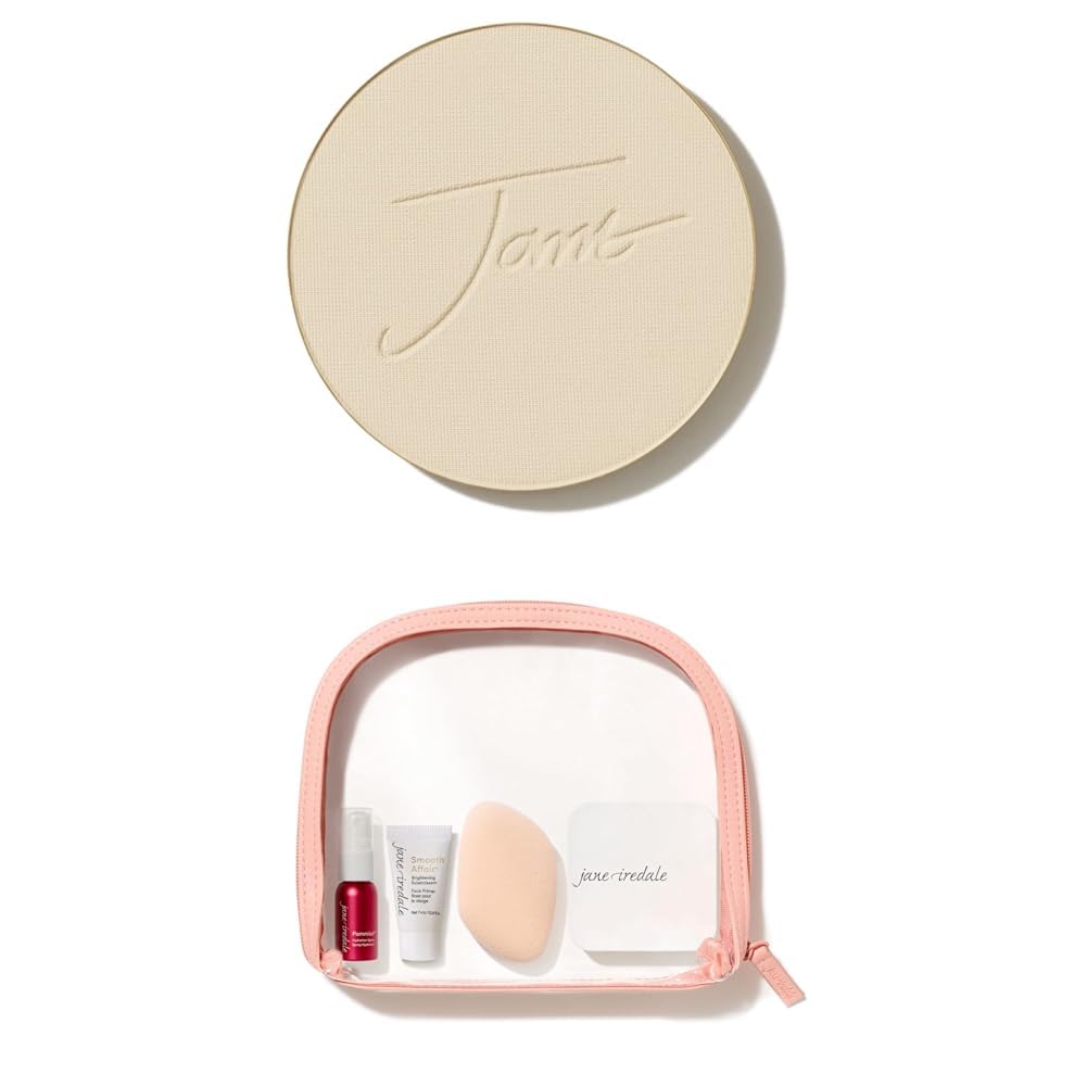 jane iredale PurePressed Base Mineral Foundation Refill or Refillable Compact Set| Semi Matte Pressed Powder with SPF | Talc Free, Vegan, Cruelty-Free