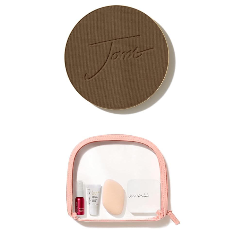 jane iredale PurePressed Base Mineral Foundation Refill or Refillable Compact Set| Semi Matte Pressed Powder with SPF | Talc Free, Vegan, Cruelty-Free