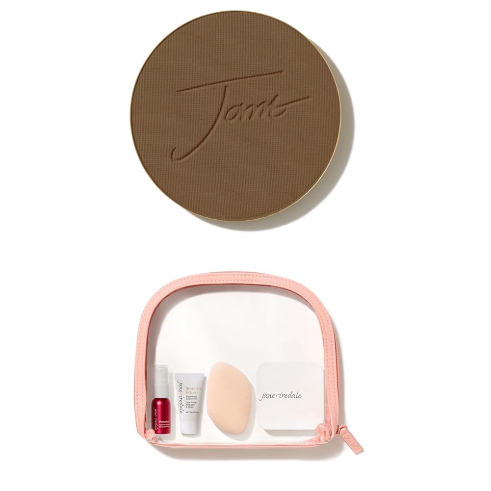 jane iredale PurePressed Base Mineral Foundation Refill or Refillable Compact Set| Semi Matte Pressed Powder with SPF | Talc Free, Vegan, Cruelty-Free